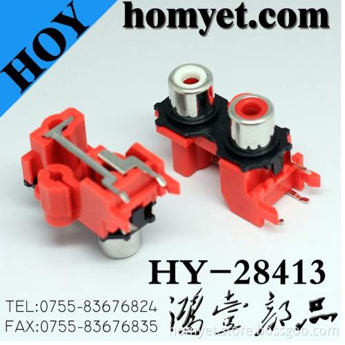 Two Holes Radio Corporation of American with Silvering in Red (HY-28413)